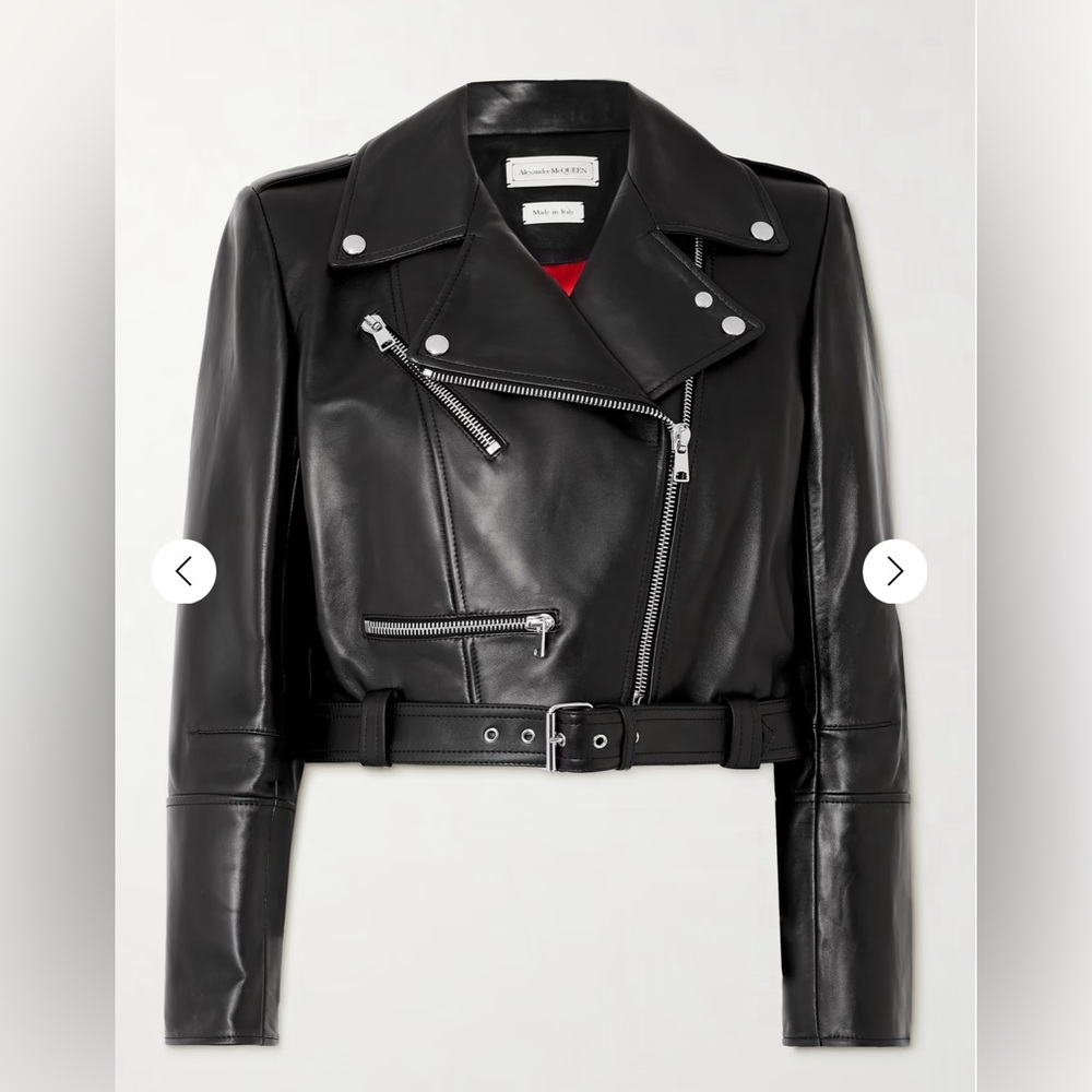 Alexander McQueen Leather Crop Jacket